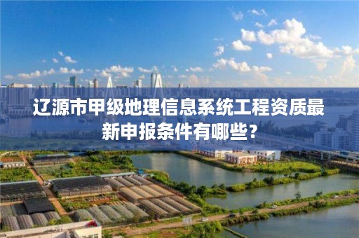 辽源市甲级地理信息系统工程资质最新申报条件有哪些？