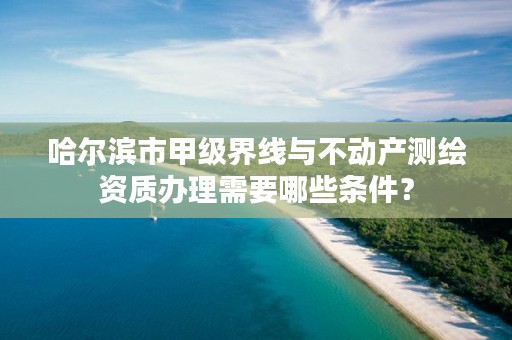 哈尔滨市甲级界线与不动产测绘资质办理需要哪些条件?