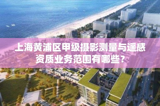 上海黄浦区甲级摄影测量与遥感资质业务范围有哪些?