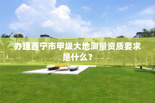 办理西宁市甲级大地测量资质要求是什么？