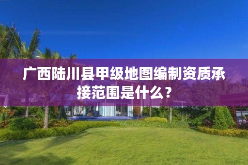 广西陆川县甲级地图编制资质承接范围是什么?