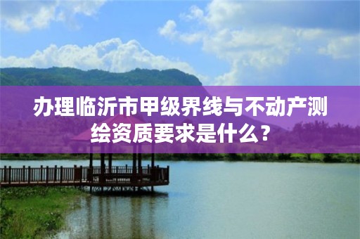 办理临沂市甲级界线与不动产测绘资质要求是什么?