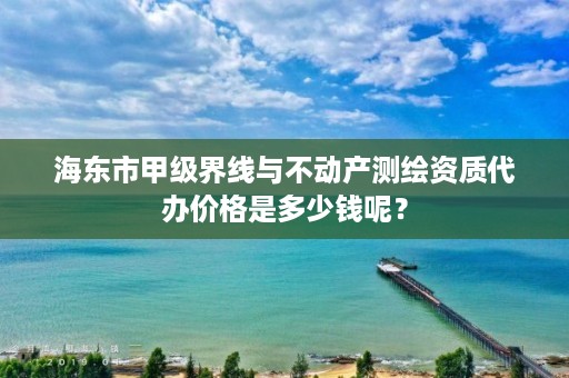 海东市甲级界线与不动产测绘资质代办价格是多少钱呢？