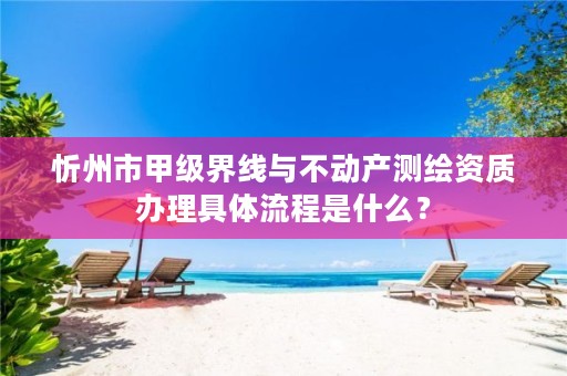 忻州市甲级界线与不动产测绘资质办理具体流程是什么?