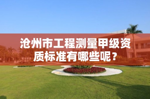 沧州市工程测量甲级资质标准有哪些呢?