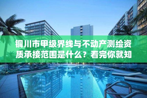 铜川市甲级界线与不动产测绘资质承接范围是什么?看完你就知道了
