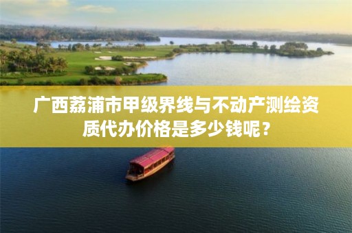 广西荔浦市甲级界线与不动产测绘资质代办价格是多少钱呢？