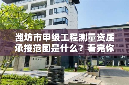 潍坊市甲级工程测量资质承接范围是什么?看完你就知道了