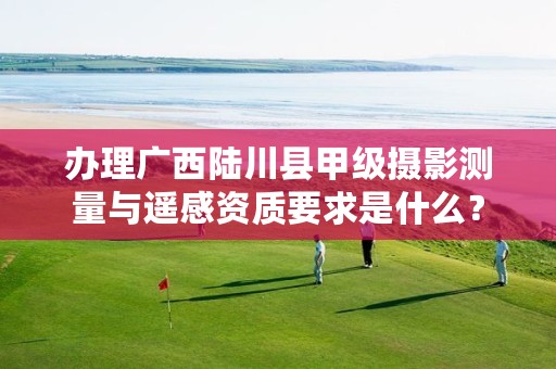 办理广西陆川县甲级摄影测量与遥感资质要求是什么？