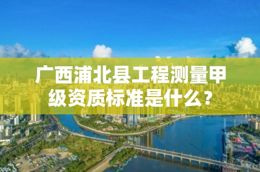 广西浦北县工程测量甲级资质标准是什么?