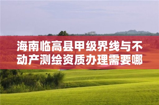 海南临高县甲级界线与不动产测绘资质办理需要哪些条件？