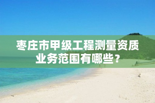 枣庄市甲级工程测量资质业务范围有哪些?