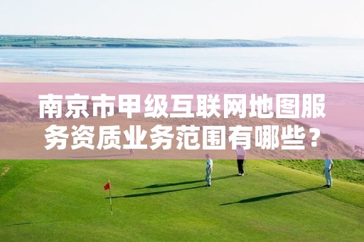 南京市甲级互联网地图服务资质业务范围有哪些?