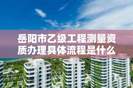 岳阳市乙级工程测量资质办理具体流程是什么?