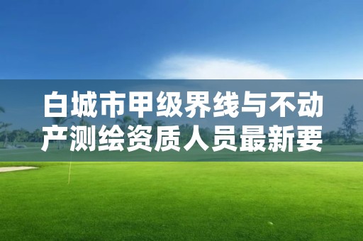 白城市甲级界线与不动产测绘资质人员最新要求是多少？