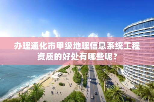 办理通化市甲级地理信息系统工程资质的好处有哪些呢？