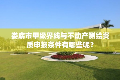 娄底市甲级界线与不动产测绘资质申报条件有哪些呢?
