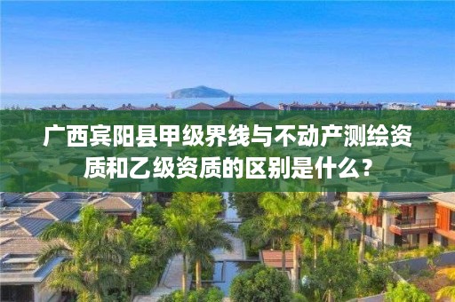 广西宾阳县甲级界线与不动产测绘资质和乙级资质的区别是什么？