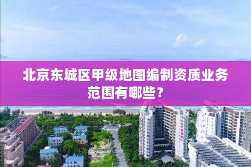 北京东城区甲级地图编制资质业务范围有哪些?