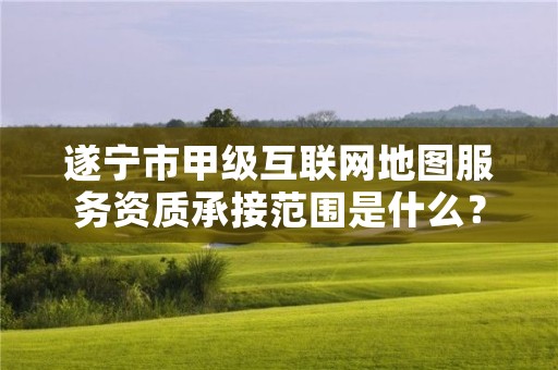 遂宁市甲级互联网地图服务资质承接范围是什么?看完你就知道了