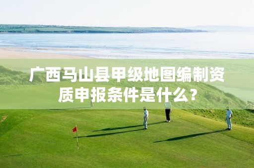 广西马山县甲级地图编制资质申报条件是什么?