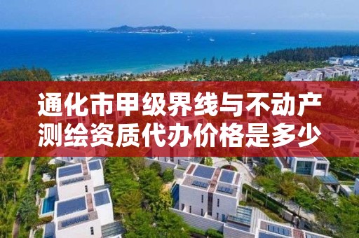 通化市甲级界线与不动产测绘资质代办价格是多少钱呢？