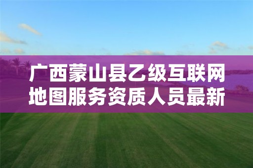 广西蒙山县乙级互联网地图服务资质人员最新要求是多少个?