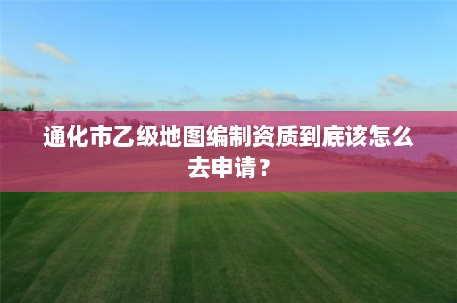 通化市乙级地图编制资质到底该怎么去申请？