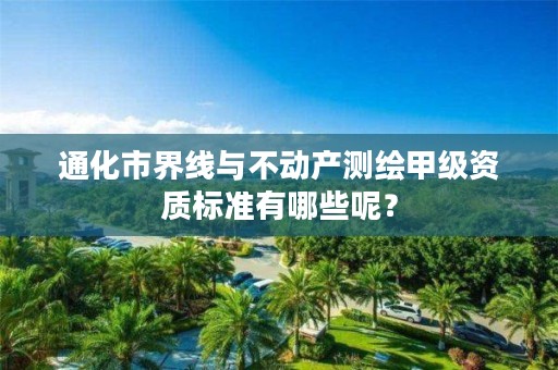 通化市界线与不动产测绘甲级资质标准有哪些呢？