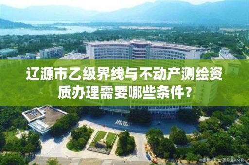 辽源市乙级界线与不动产测绘资质办理需要哪些条件？