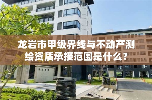 龙岩市甲级界线与不动产测绘资质承接范围是什么?