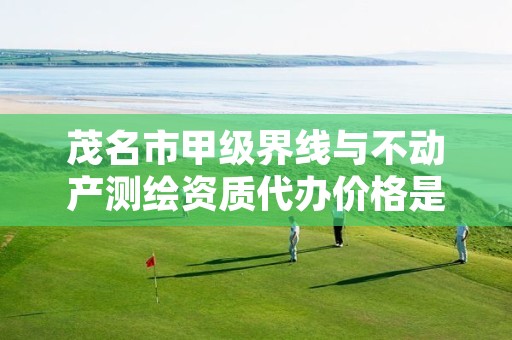 茂名市甲级界线与不动产测绘资质代办价格是多少钱呢?