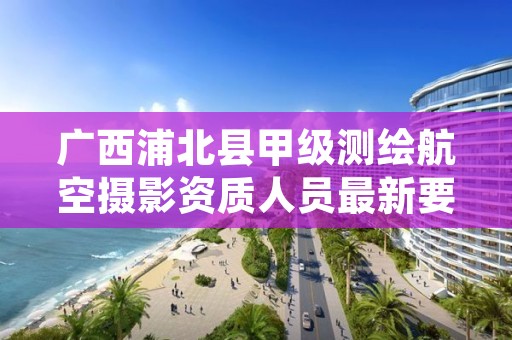 广西浦北县甲级测绘航空摄影资质人员最新要求是多少?