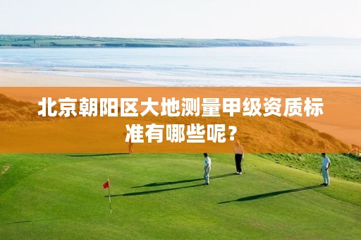 北京朝阳区大地测量甲级资质标准有哪些呢?