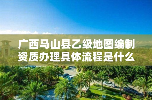 广西马山县乙级地图编制资质办理具体流程是什么?