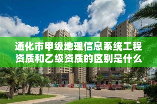 通化市甲级地理信息系统工程资质和乙级资质的区别是什么？
