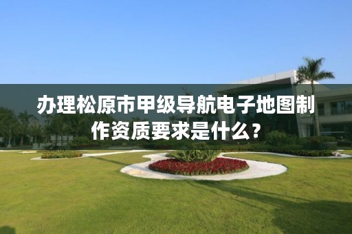 办理松原市甲级导航电子地图制作资质要求是什么？