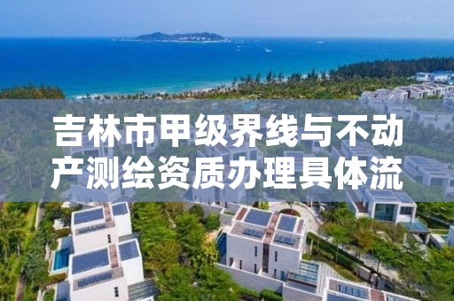吉林市甲级界线与不动产测绘资质办理具体流程是什么？