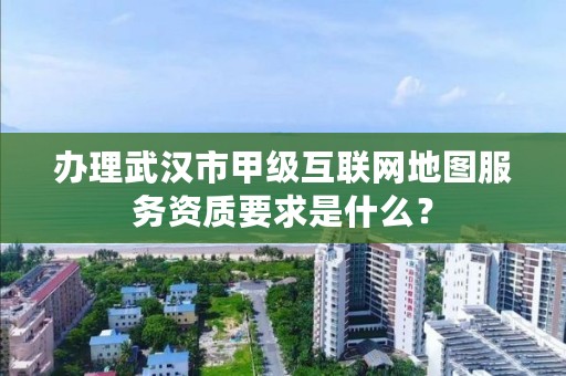 办理武汉市甲级互联网地图服务资质要求是什么?