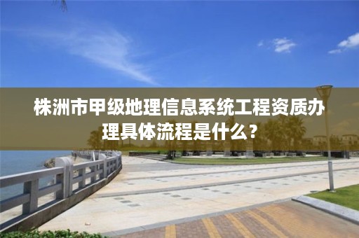 株洲市甲级地理信息系统工程资质办理具体流程是什么?