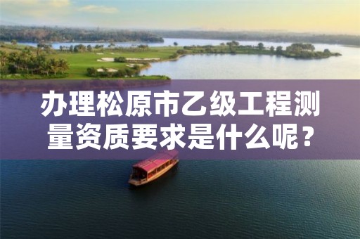 办理松原市乙级工程测量资质要求是什么呢？