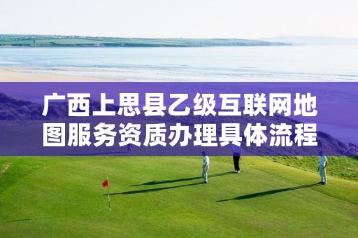 广西上思县乙级互联网地图服务资质办理具体流程是什么?