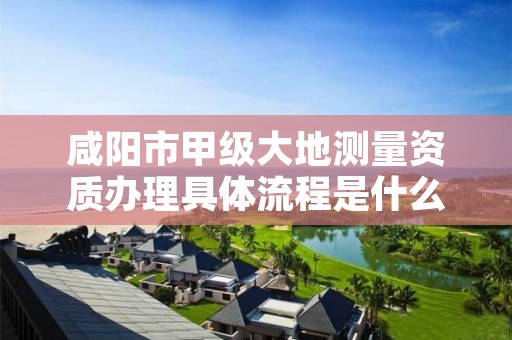 咸阳市甲级大地测量资质办理具体流程是什么?