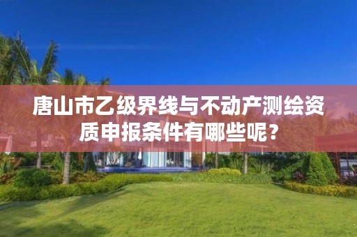 唐山市乙级界线与不动产测绘资质申报条件有哪些呢?