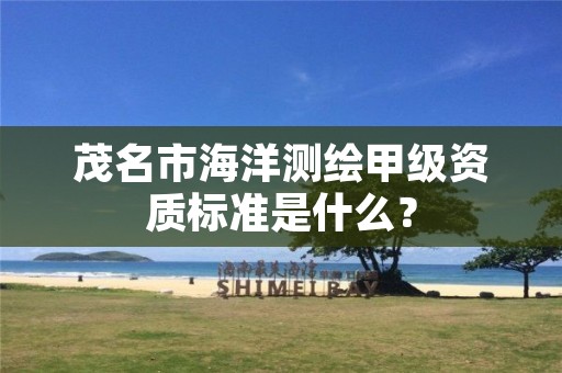 茂名市海洋测绘甲级资质标准是什么?