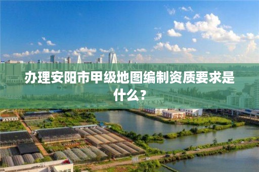 办理安阳市甲级地图编制资质要求是什么?