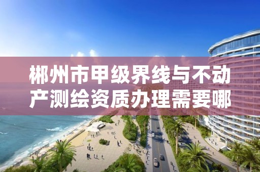 郴州市甲级界线与不动产测绘资质办理需要哪些条件?