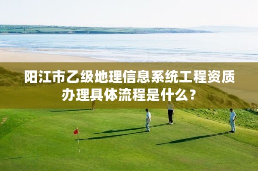 阳江市乙级地理信息系统工程资质办理具体流程是什么?