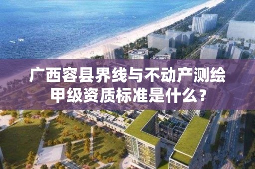 广西容县界线与不动产测绘甲级资质标准是什么?