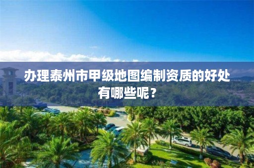 办理泰州市甲级地图编制资质的好处有哪些呢?